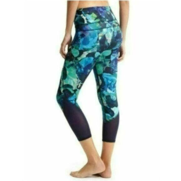 Athleta Mystique Chatarunga Women's Small Blue Green High Rise Capri Leggings - Picture 2 of 10